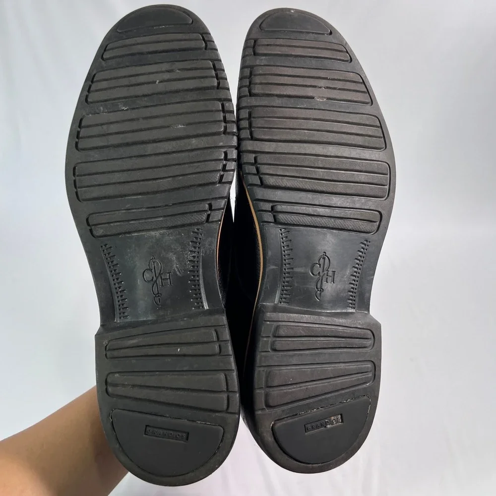 Cole‎ Haan Great Jones Mens Size 11.5M Black Pebbled Leather Chukka Boots C12686